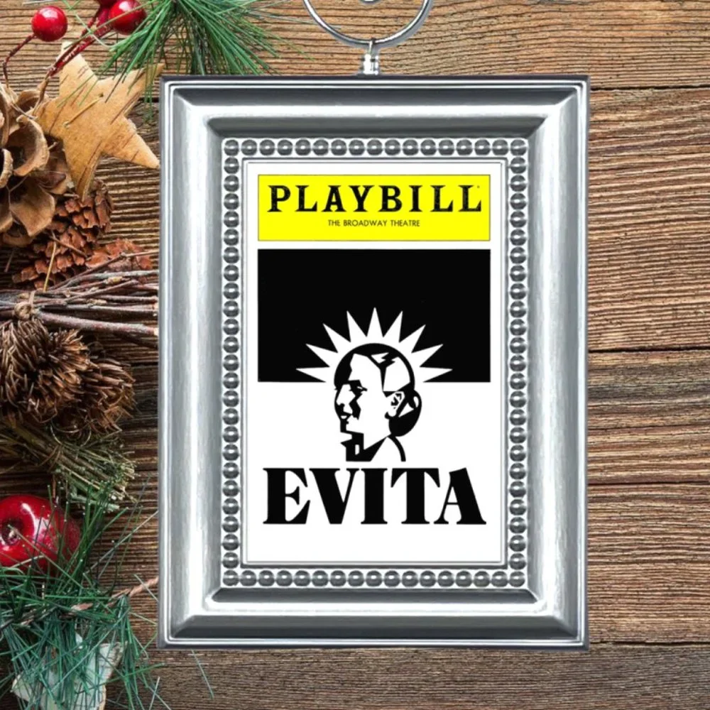 Evita Broadway‎ Musical Playbill Christmas Tree Ornament